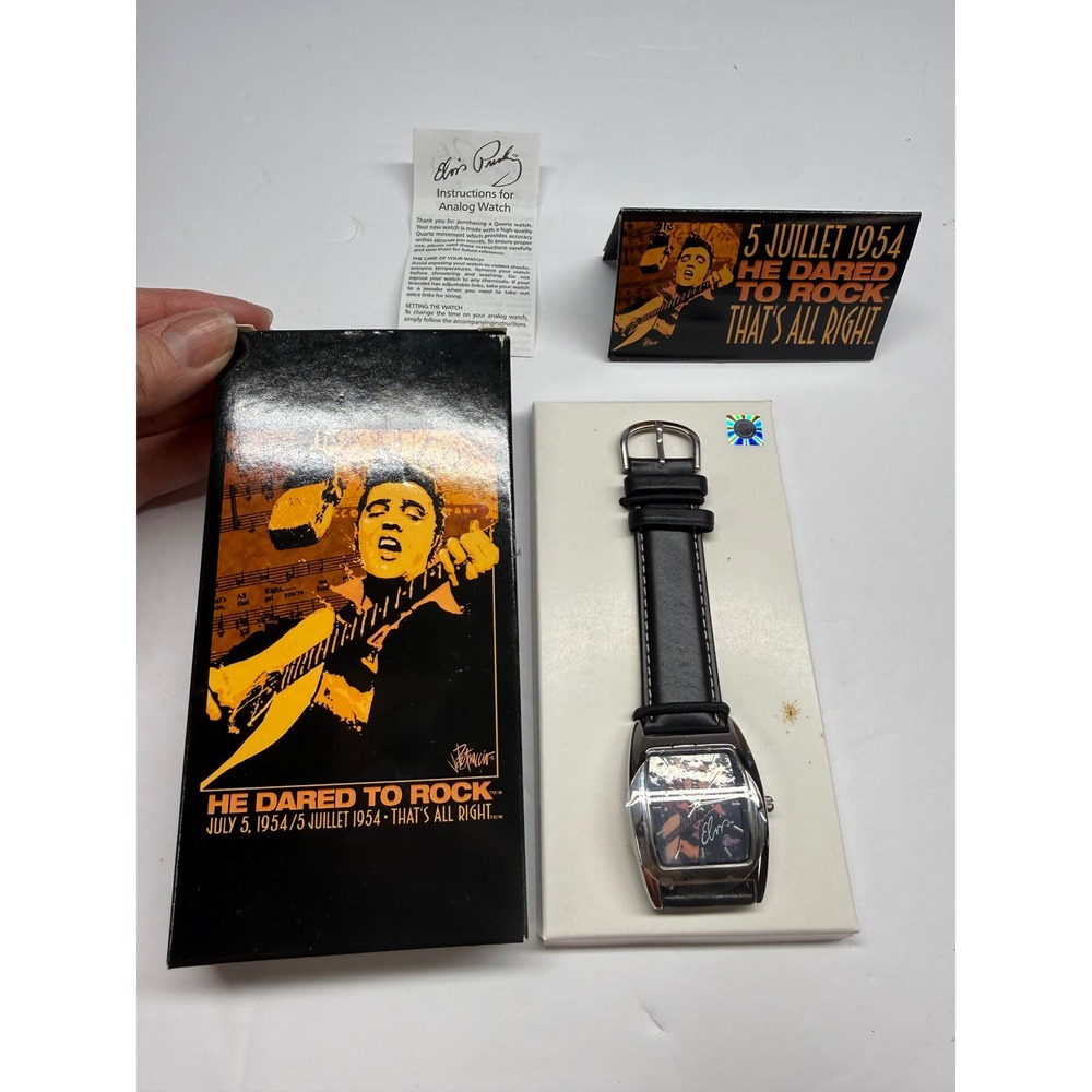 Elvis Presley He Dared to Rock Watch Joe Petruccio Art Japanese Quartz New Box